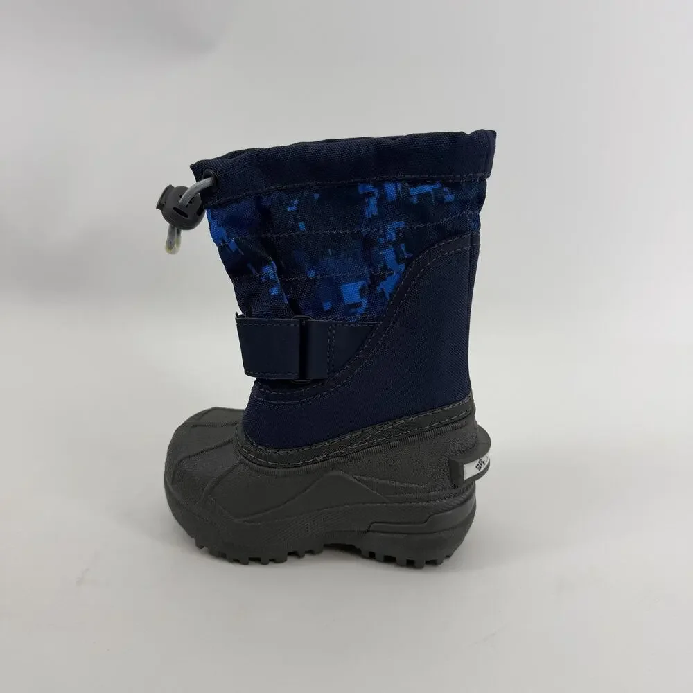 Columbia Powderbug Plus II Snow Boots Toddler Sz 5 Blue Camo Waterproof Gorpcore